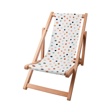 Holz liegestuhl Pastel Dots