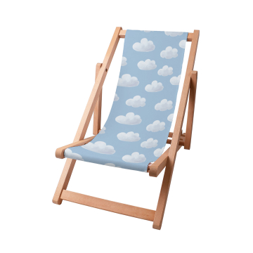 Holz liegestuhl Blue Clouds