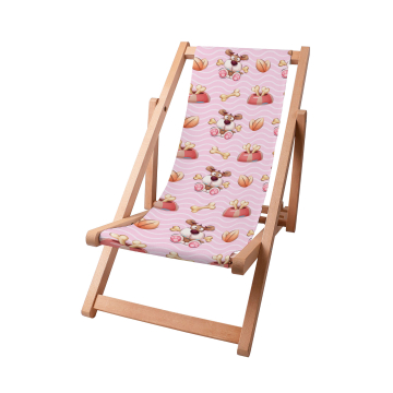 Holz liegestuhl Funny Dog With Bone