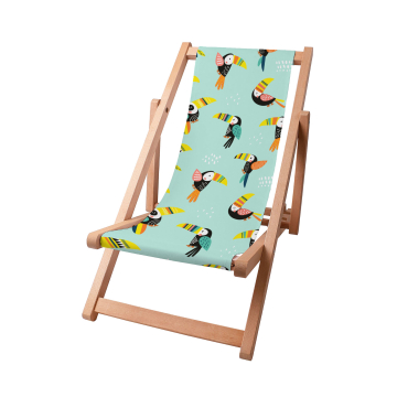Holz liegestuhl Toucans