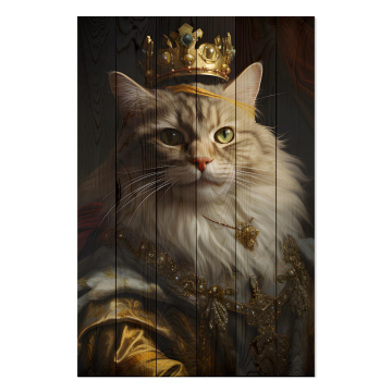 Bild auf Holz Who is the King