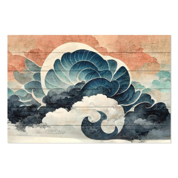 Bild auf Holz Wind Blow
