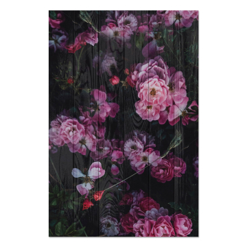 Bild auf Holz Wild Bloom