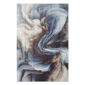 Bild auf Holz Swirling Shapes