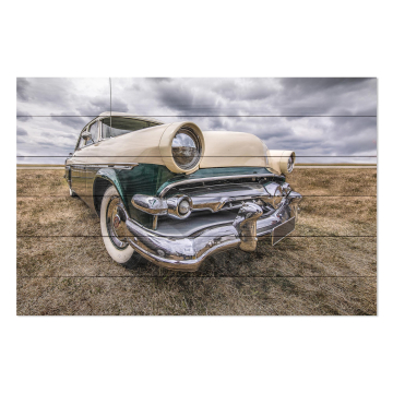 Bild auf Holz Vintage Car