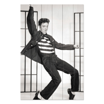 Bild auf Holz Elvis Dance