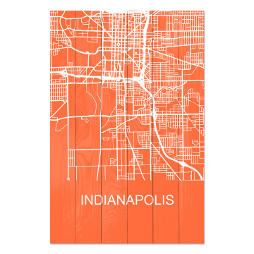 Bild auf Holz Indianapolis