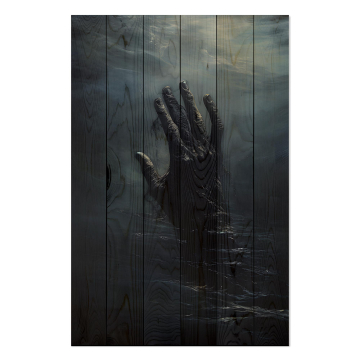 Bild auf Holz Hand Dark Water