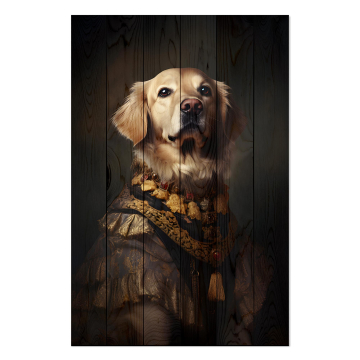 Bild auf Holz Golden Retriver