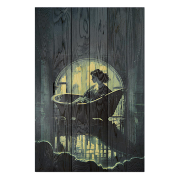 Bild auf Holz Bath Dark Academia