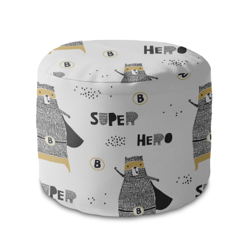 Sitzsack runde fußhocker Miś Superbohater