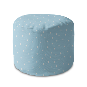 Sitzsack runde fußhocker White Dot on Blue