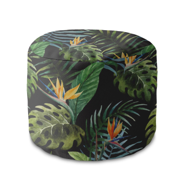 Sitzsack runde fußhocker Watercolour on Black