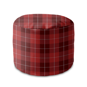Sitzsack runde fußhocker Christmas Red Checker