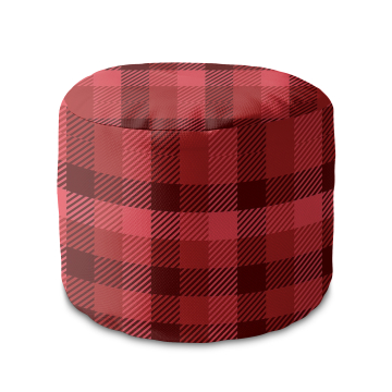 Sitzsack runde fußhocker Christmas Red Checquered