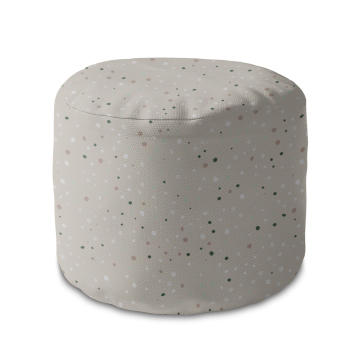 Sitzsack runde fußhocker Beige Print with Dots