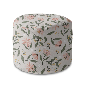 Sitzsack runde fußhocker Peach Tones Flowers