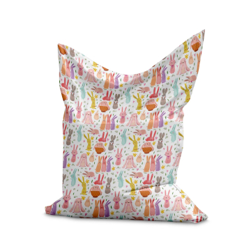 Sitzsack Pillow Colorful Rabbits