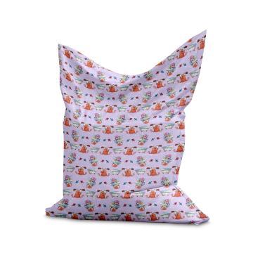 Sitzsack Pillow Funny Dog in the Bath