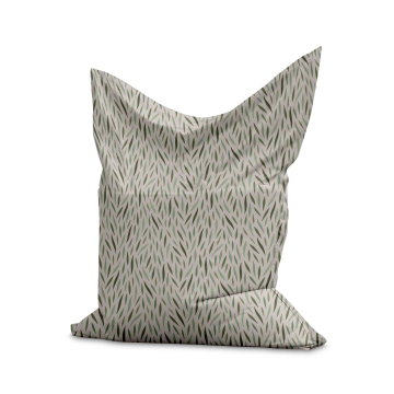 Sitzsack Pillow Green Leaves Pattern