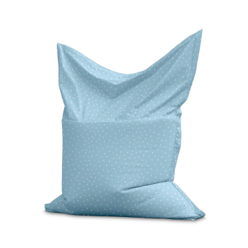 Sitzsack Pillow White Dot on Blue