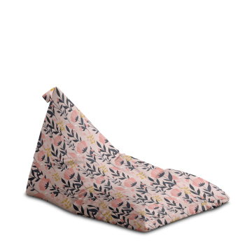 Sitzsack Triangle Pink and Navy Flowers