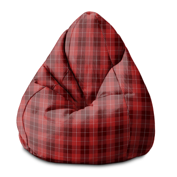 Sitzsack Pearshape Christmas Red Checker