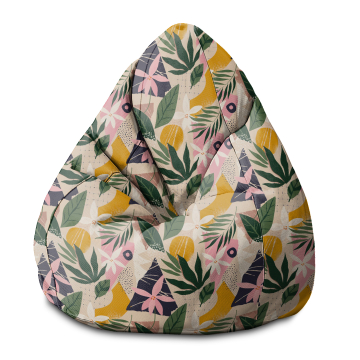 Sitzsack Pearshape Collage Floral