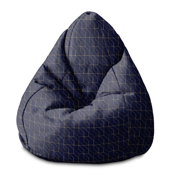 Sitzsack Pearshape Gold Luxury Pattern