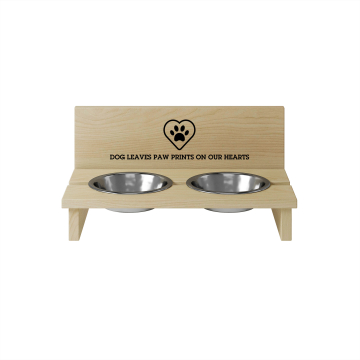 Hundenapfständer Dog Leaves Paw Prints on our Hearts