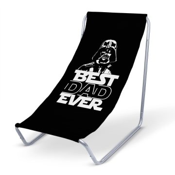 Metall-Liegestuhl Best Dad Ever Black