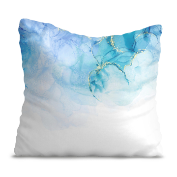 Kissen Blue Marmur