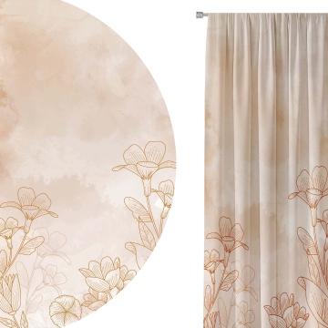 Vorhang Boho Beige Flowers