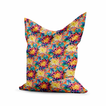 Sitzsack Pillow Botanical Floral Geometric Pattern