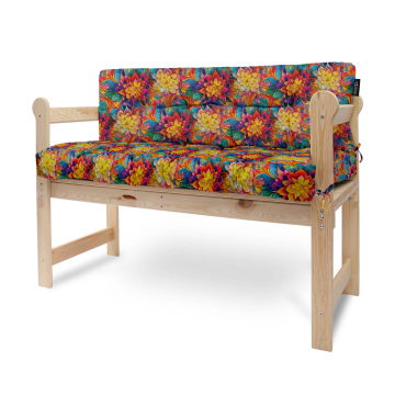 Kissen-Set für Gartenbank Botanical Floral Geometric Pattern