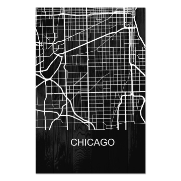 Bild auf Holz Chicago