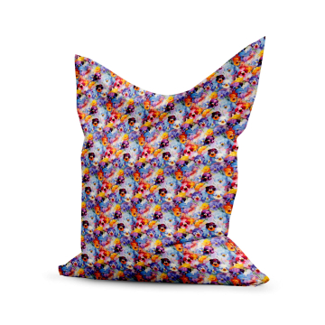Sitzsack Pillow Colorful Flowers Pattern
