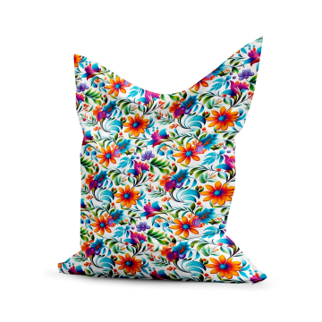 Sitzsack Pillow Colorful Floral Pattern