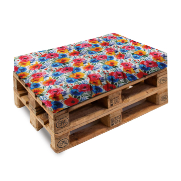 Sitzkissen für Europalette Colorful Flowers