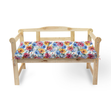 Sitzkissen für Gartenbank Colorful Flowers