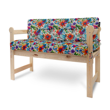 Kissen-Set für Gartenbank Colorful Floral Pattern