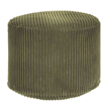 Sitzsack runder Fußhocker Lincoln Dark Olive