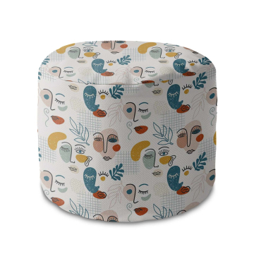 Sitzsack runde fußhocker Abstract Faces