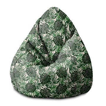 Sitzsack Pearshape Tropical Leaves Pattern