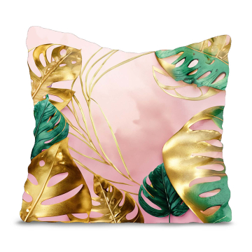 Kissen Gold Monstera