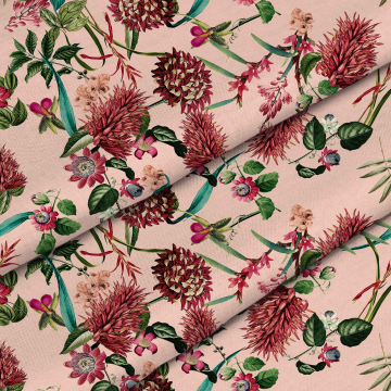  Stoff Dark Jungle Pink