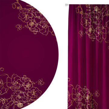 Vorhang Gold Roses