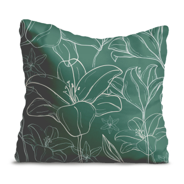 Kissen Green Flowers