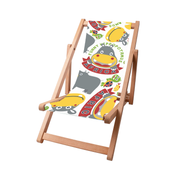 Holz liegestuhl Happy Hippotamus