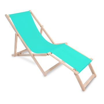 Holz Liegestuhl mit Fußstütze Lazur